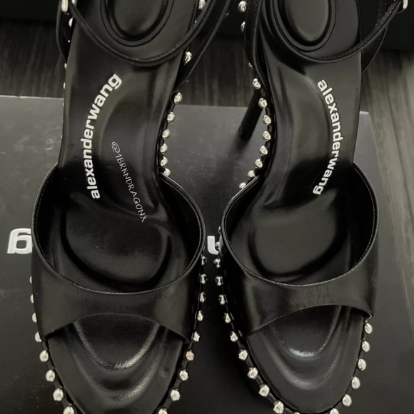 NWT Crystal Studded Platform Heels Open Toe Embellished Ankle Strap Luxury Heel - Picture 8 of 16